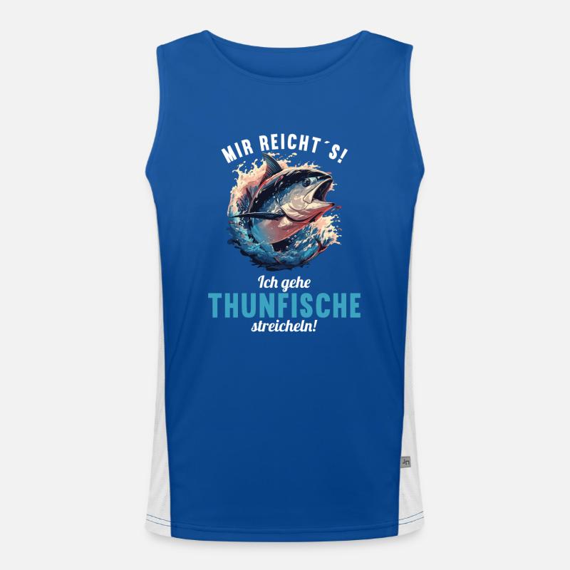 Tuna Thunfische Thunfisch Funktionelles Kontrast-Tank Top für Männer 