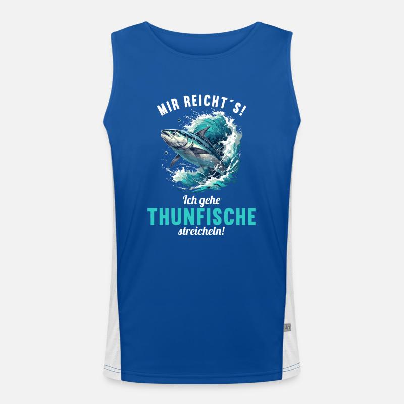 Tuna Thunfische Thunfisch Funktionelles Kontrast-Tank Top für Männer 