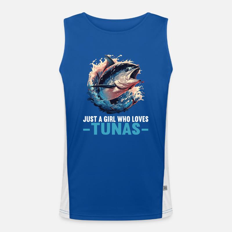 Tuna Thunfische Thunfisch Funktionelles Kontrast-Tank Top für Männer 