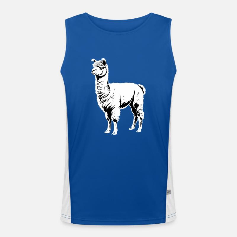 Alpaca Alpacas Alpaca - Men's Functional Contrast Tank Top - royal/white
