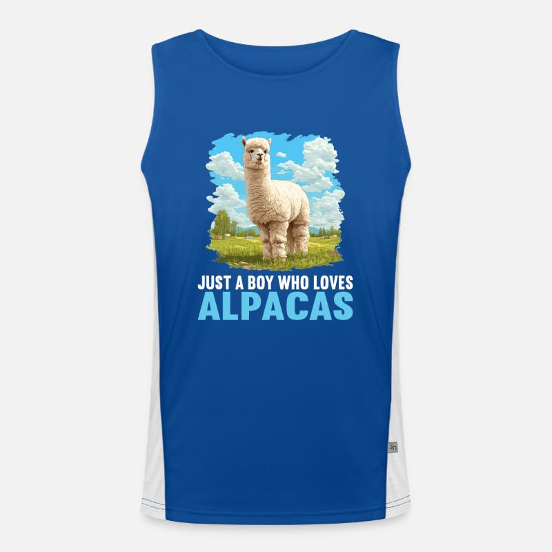 Alpaca Alpacas Alpaca - Men's Functional Contrast Tank Top - royal/white