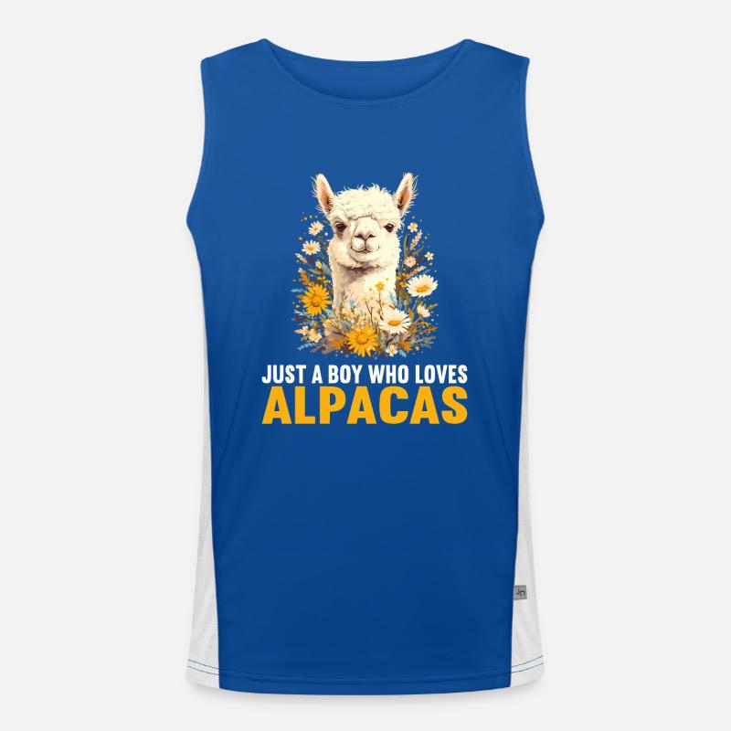 Alpaca Alpacas Alpaca - Men's Functional Contrast Tank Top - royal/white