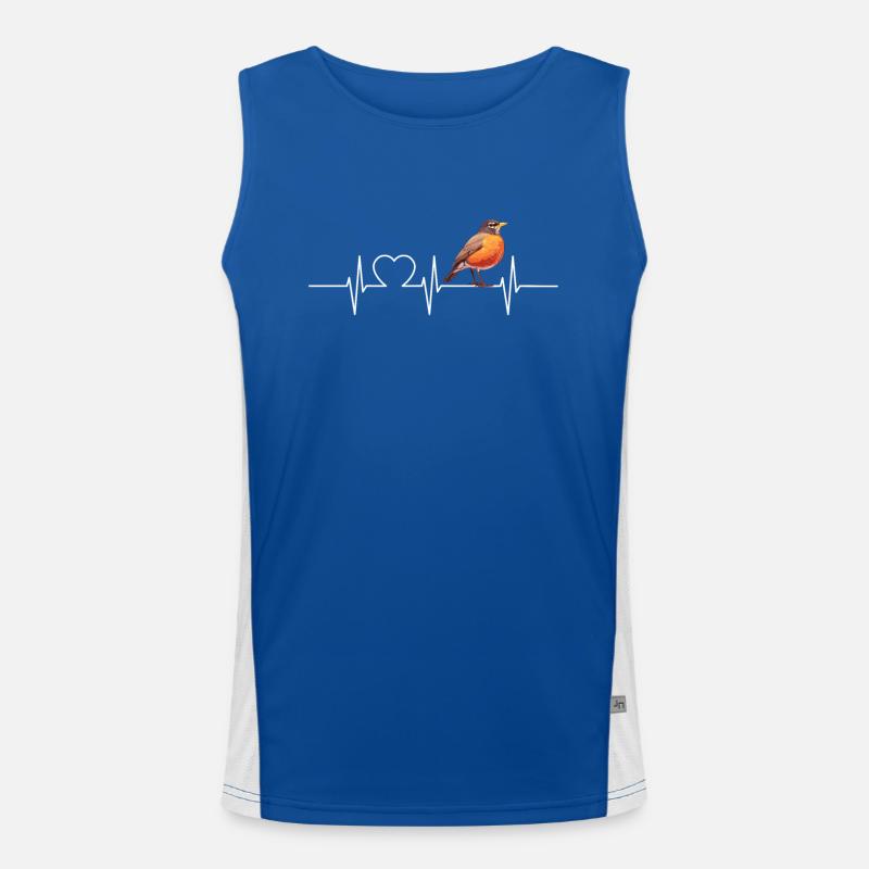 Robin Rotkehlchen - Men's Functional Contrast Tank Top  - royal/white