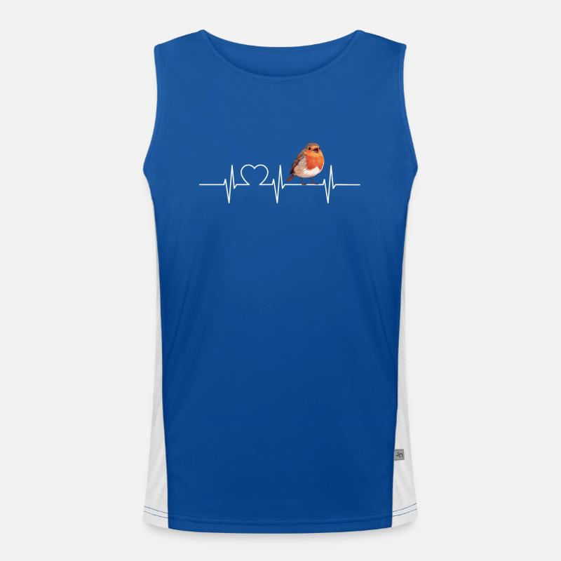 Robin Rotkehlchen - Men's Functional Contrast Tank Top  - royal/white