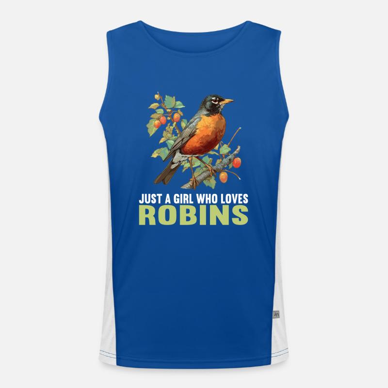Robin Rotkehlchen Funktionelles Kontrast-Tank Top für Männer 