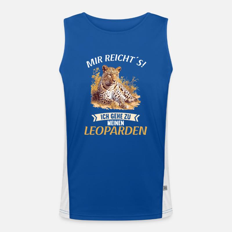 Leoparden Leopard - Men's Functional Contrast Tank Top  - royal/white