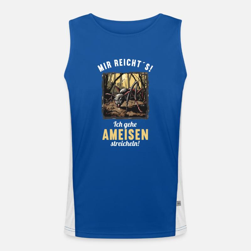 Ant ants ant - Men's Functional Contrast Tank Top - royal/white