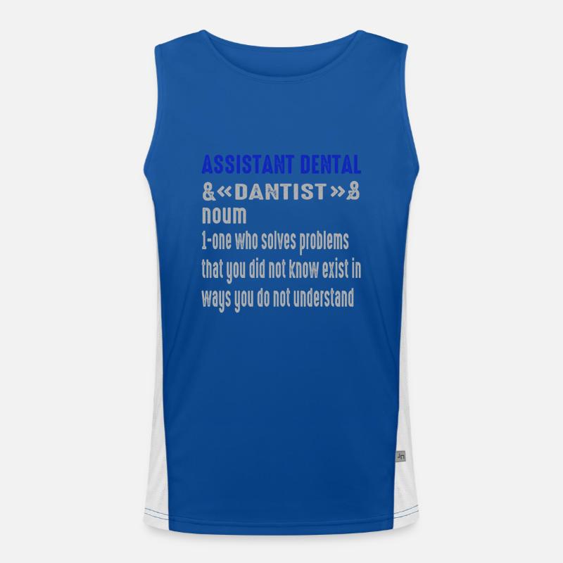 future vintage retro assistant dental surgery Débardeur respirant contrasté Homme 