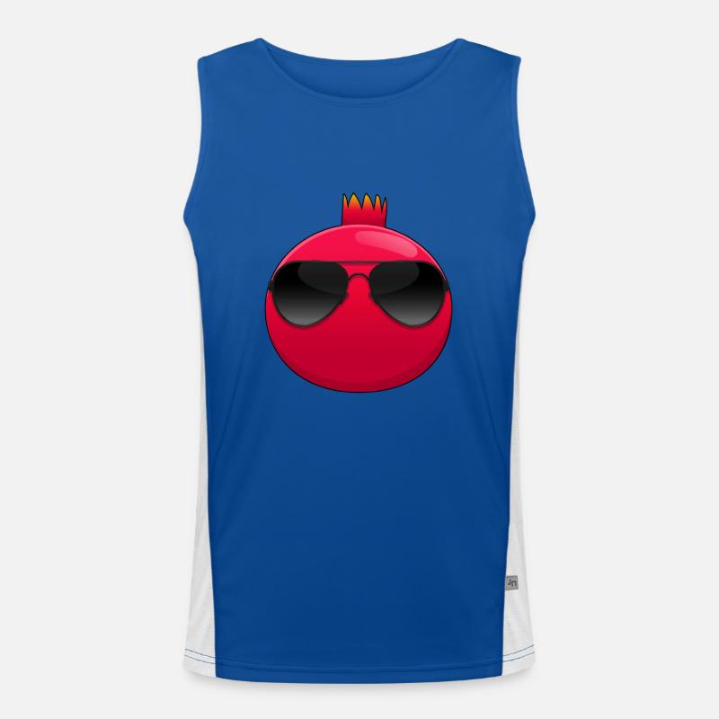 Frucht Vitamine Cooler Granat Apfel Funktionelles Kontrast-Tank Top für Männer 