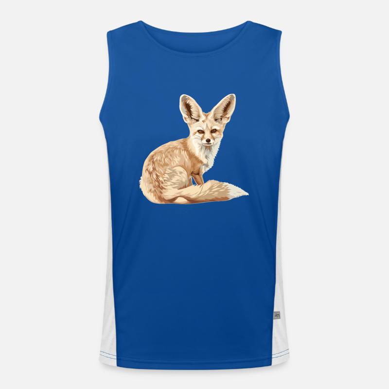 Fennec Fox Fenneks Fennek Men's Functional Contrast Tank Top 