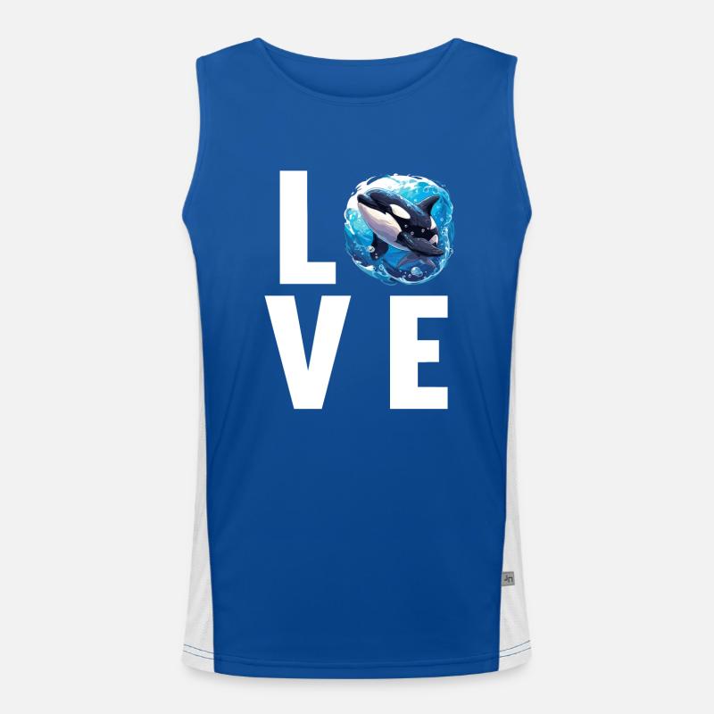 Orcas Orca - Men's Functional Contrast Tank Top - royal/white