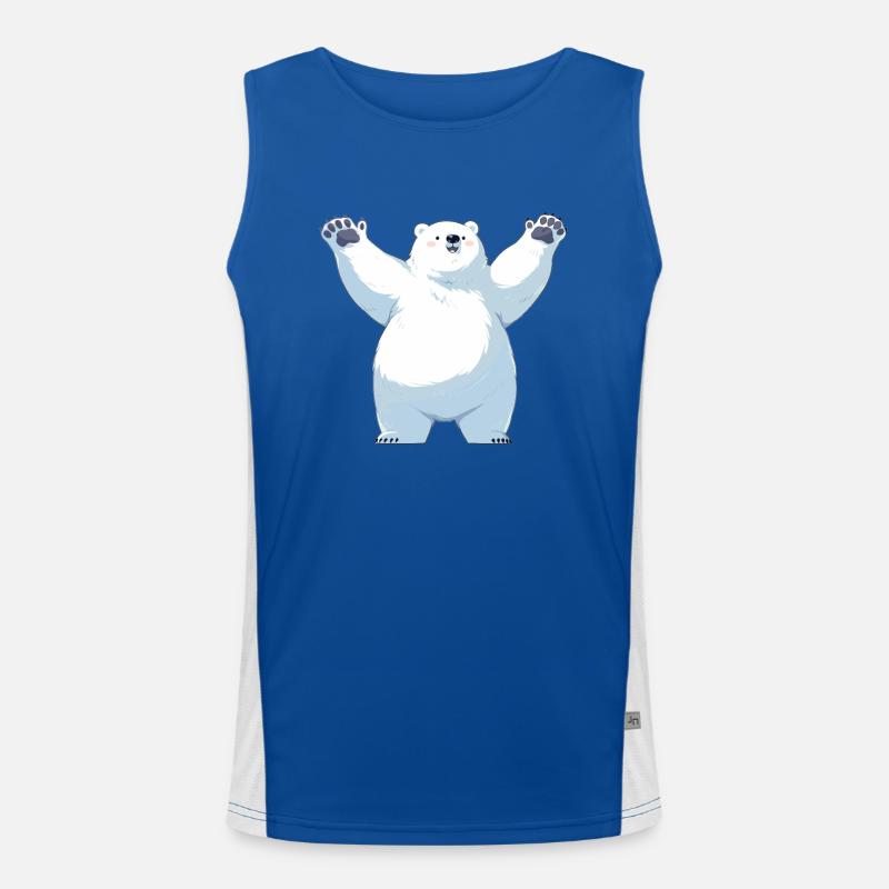 Polar Bear Eisbären Eisbär Funktionelles Kontrast-Tank Top für Männer 
