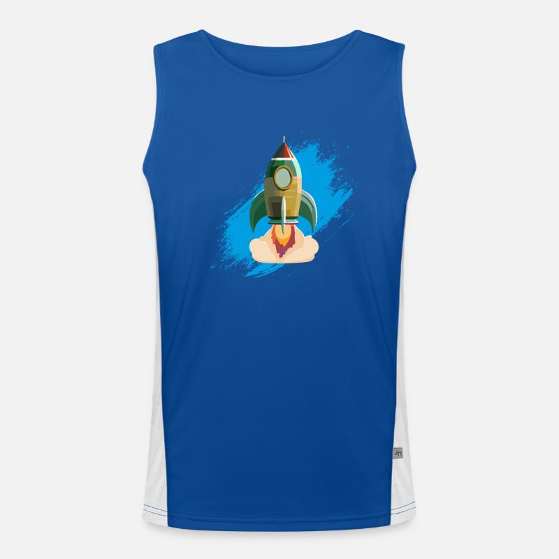 Launching rocket Men's Functional Contrast Tank Top 
