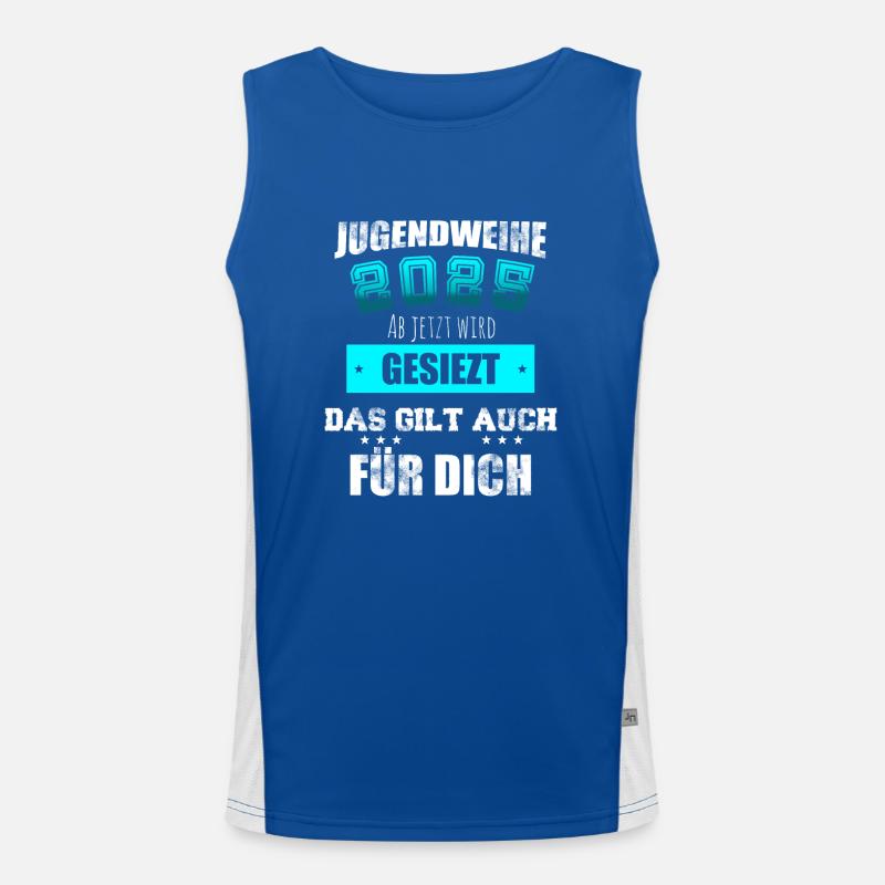 Jugendweihe 2025 Ab jetzt wird gesiezt Funktionelles Kontrast-Tank Top für Männer 
