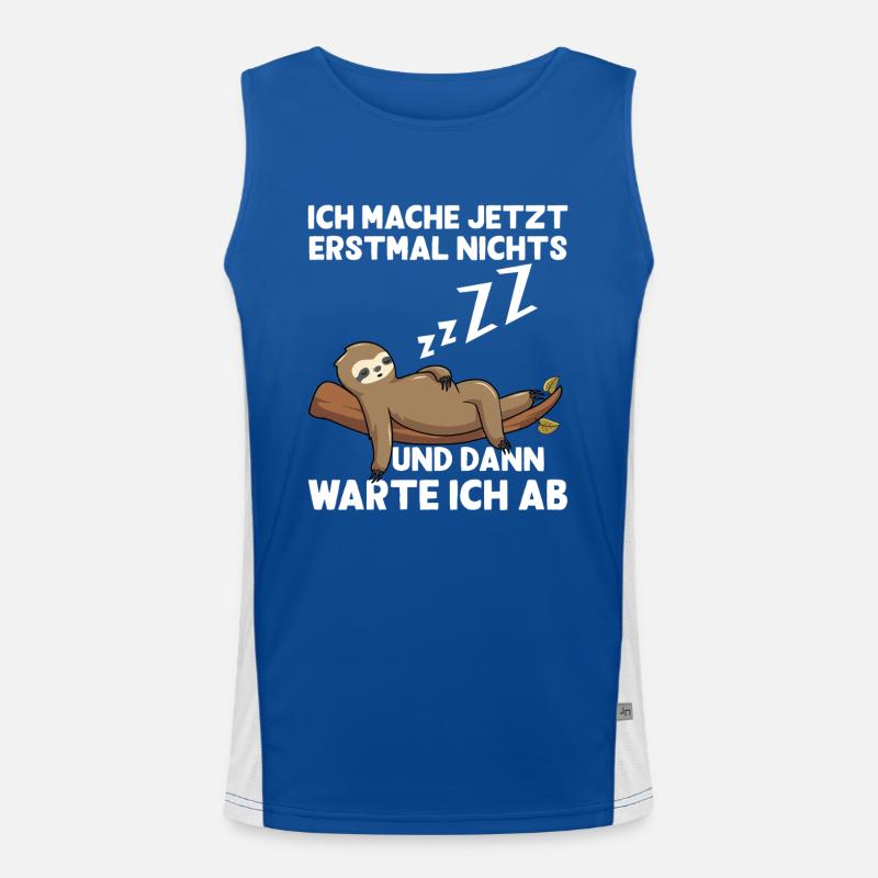 nicht und dann abwarten1 Zeichenfläche 1 Kopie 2 Funktionelles Kontrast-Tank Top für Männer 