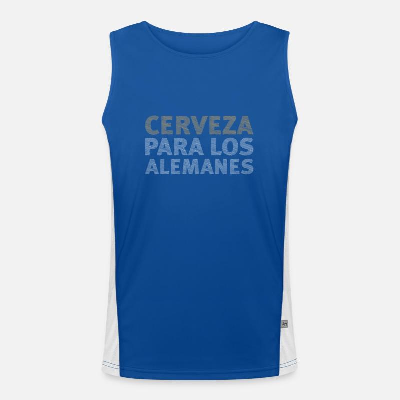 Mallorca Deutsche Bier Spruch Funktionelles Kontrast-Tank Top für Männer 