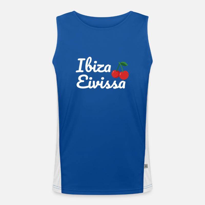Ibiza Eivissa Urlaub Funktionelles Kontrast-Tank Top für Männer 