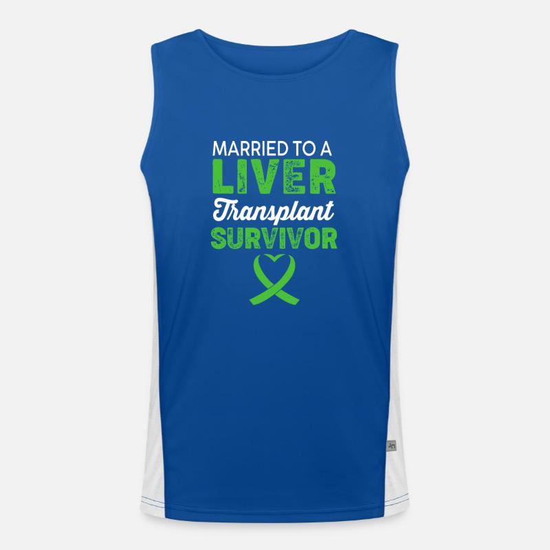 Leber Organspender Leberspende Organ Spender Funktionelles Kontrast-Tank Top für Männer 
