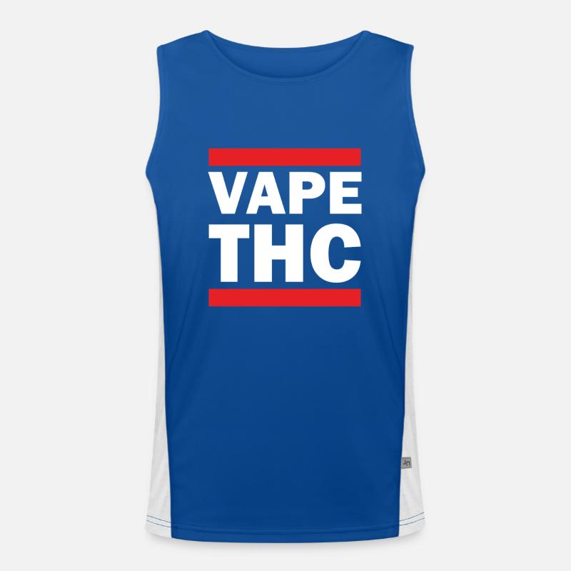 Vape THC White - Funktionelles Kontrast-Tank Top für Männer  - Royal/Weiß