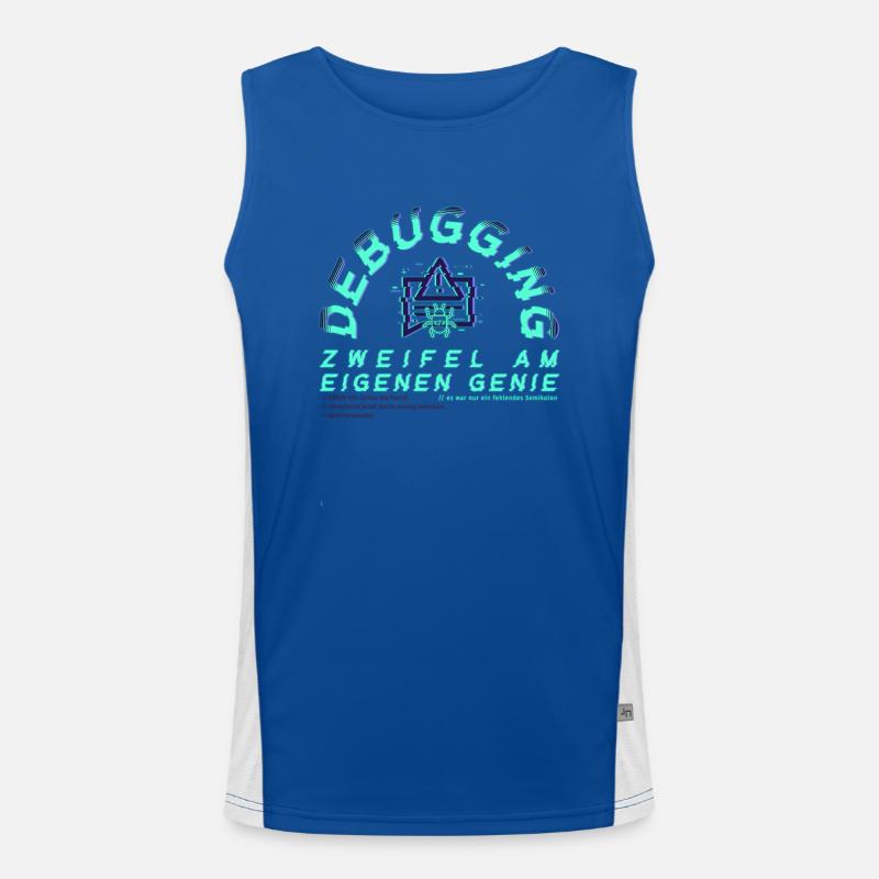 Debugging; Zweifel am eigenen Genie Funktionelles Kontrast-Tank Top für Männer 