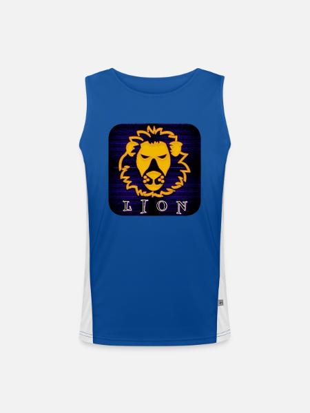 LION (Lion) - Débardeur respirant contrasté Homme  - bleu/blanc - Devant