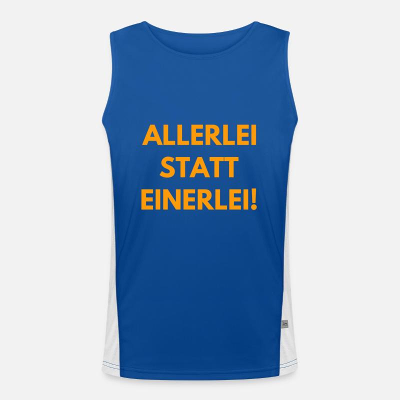 Vielfalt statt Einfalt Funktionelles Kontrast-Tank Top für Männer 