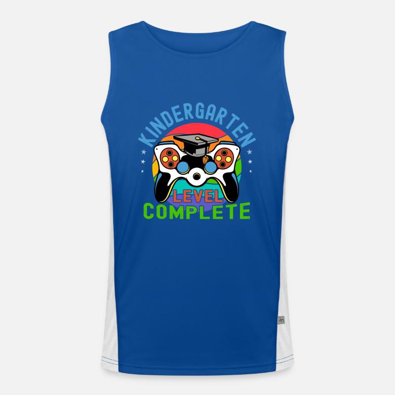 Kids Kindergarten Level Complete Graduation Class Men's Functional Contrast Tank Top 