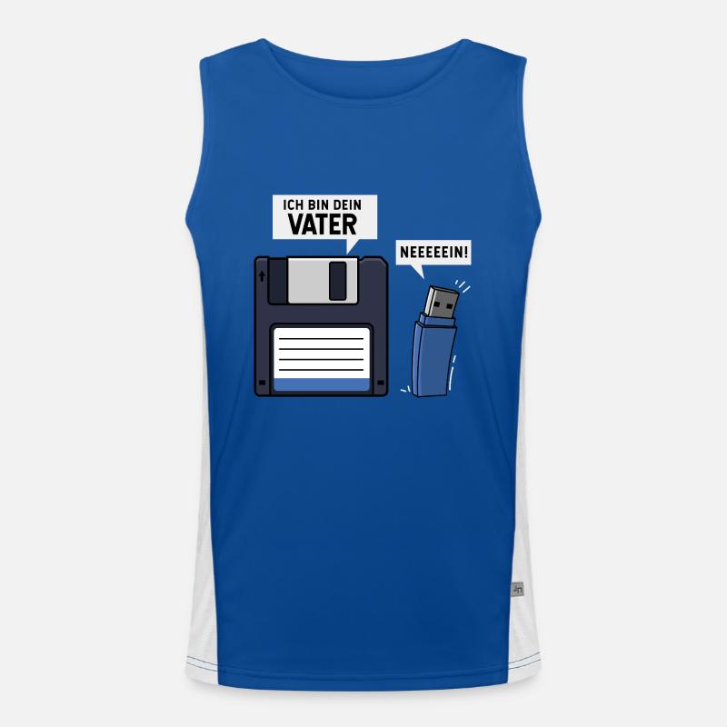 Ich Bin Dein Vater Diskette USB Stick Funktionelles Kontrast-Tank Top für Männer 