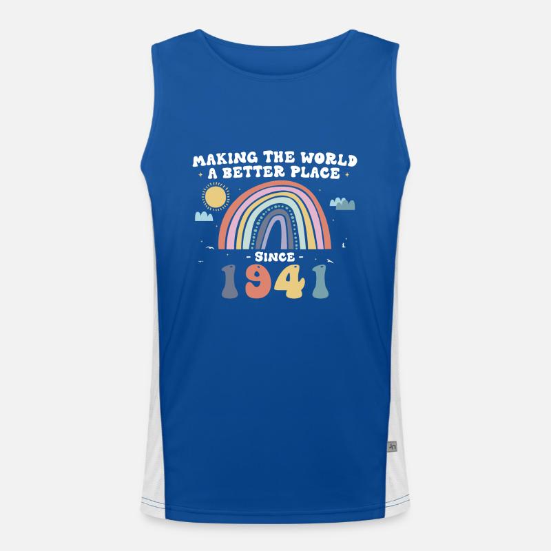 Die Welt seit 1941 besser machen Funktionelles Kontrast-Tank Top für Männer 