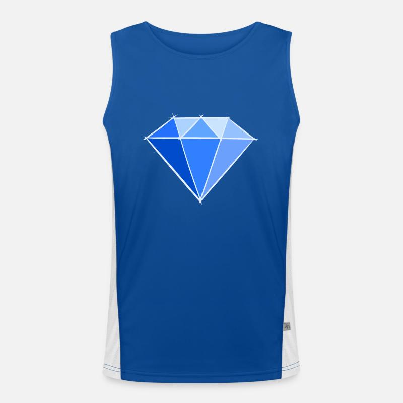 Gemstones: Sapphire Drawing / Symbol. Jewel. Men's Functional Contrast Tank Top 