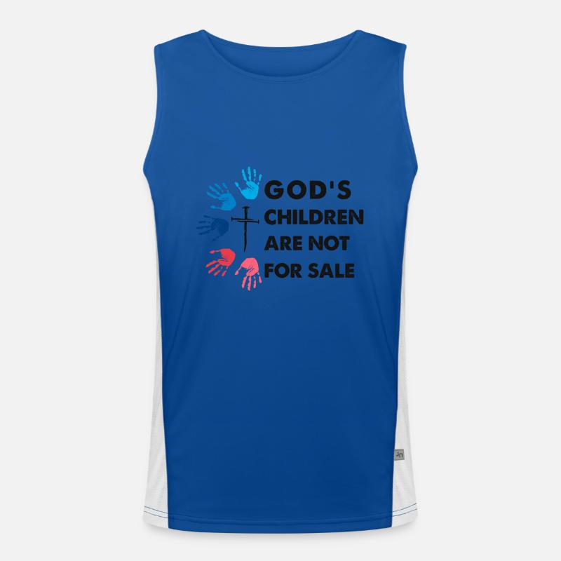 Gottes Kinder sind nicht käuflich Funktionelles Kontrast-Tank Top für Männer 