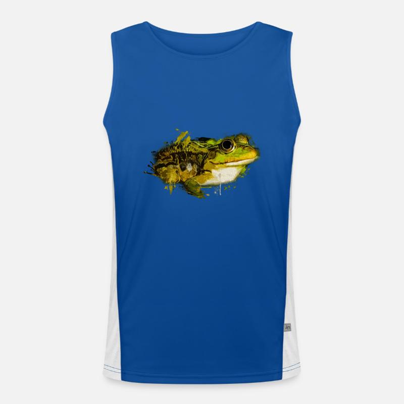 Frogs, Toad, Tree Frog, Frog Men's Functional Contrast Tank Top 
