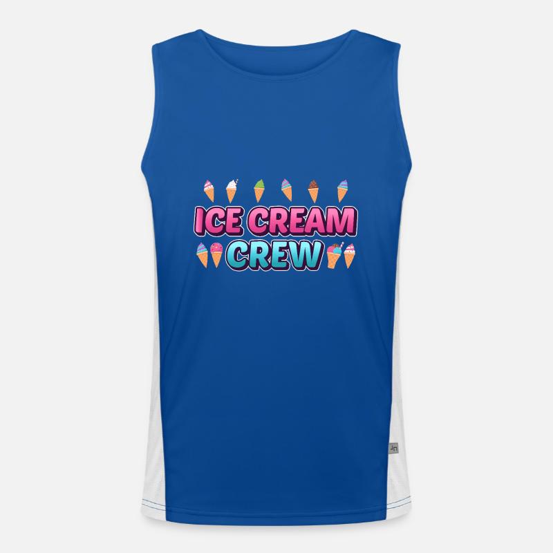 Crème glacée Crème glacée d’été Funny Kids Popsicles Débardeur respirant contrasté Homme 