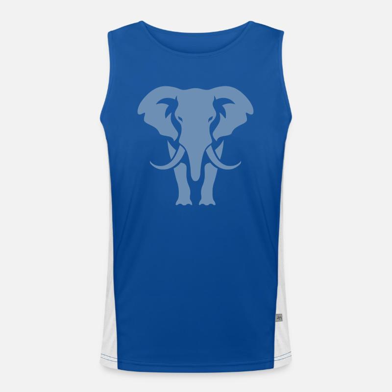 Logo blanc Elephant Silhouette Débardeur respirant contrasté Homme 
