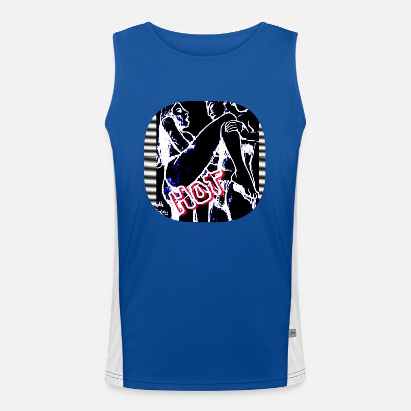 CHAUD (COUVERTURE/IMAGE) !! Débardeur respirant contrasté Homme 