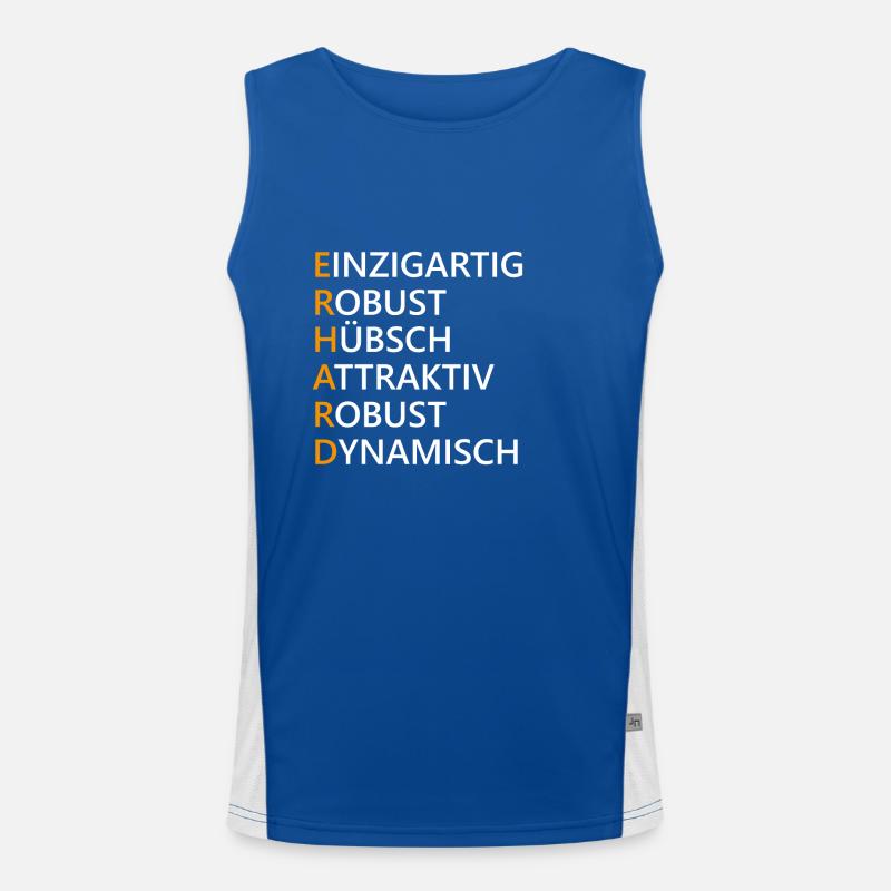 Erhard Name Geschenk Funktionelles Kontrast-Tank Top für Männer 