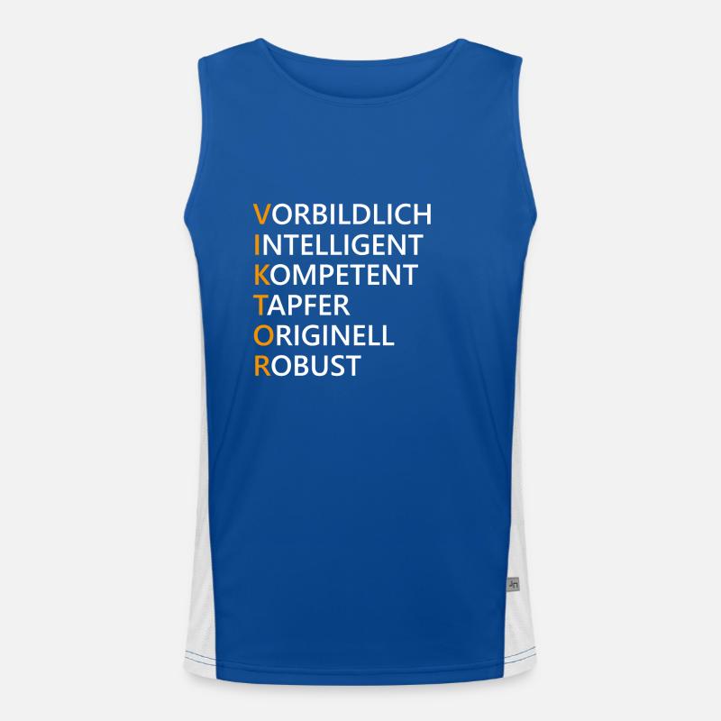 Viktor Name Geschenk Funktionelles Kontrast-Tank Top für Männer 
