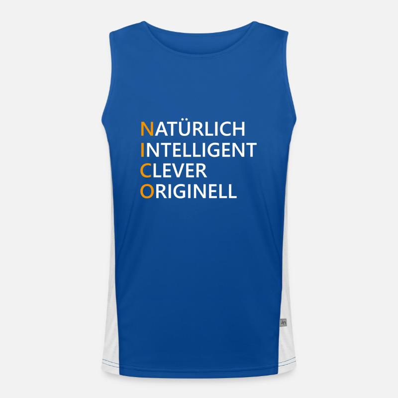 Nico Name Geschenk Funktionelles Kontrast-Tank Top für Männer 
