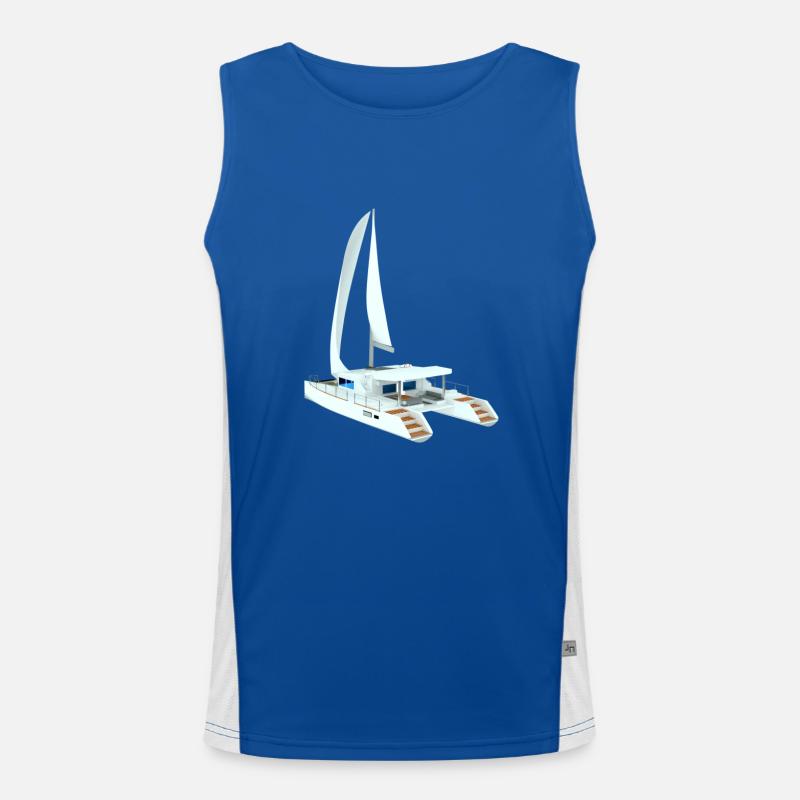 Lagoon 450 Back Funktionelles Kontrast-Tank Top für Männer 