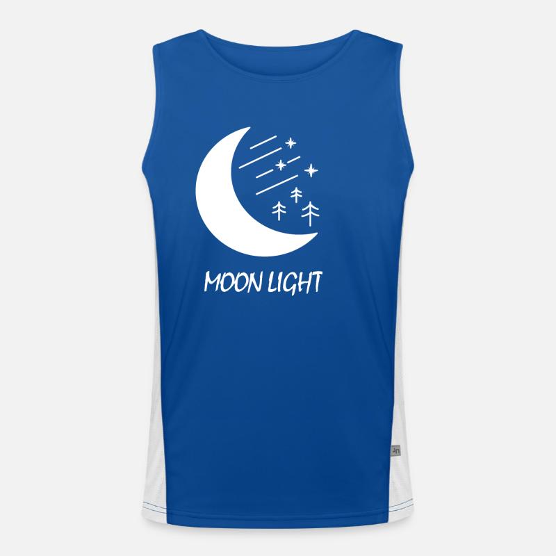 Crescent Shape - Men's Functional Contrast Tank Top  - royal/white