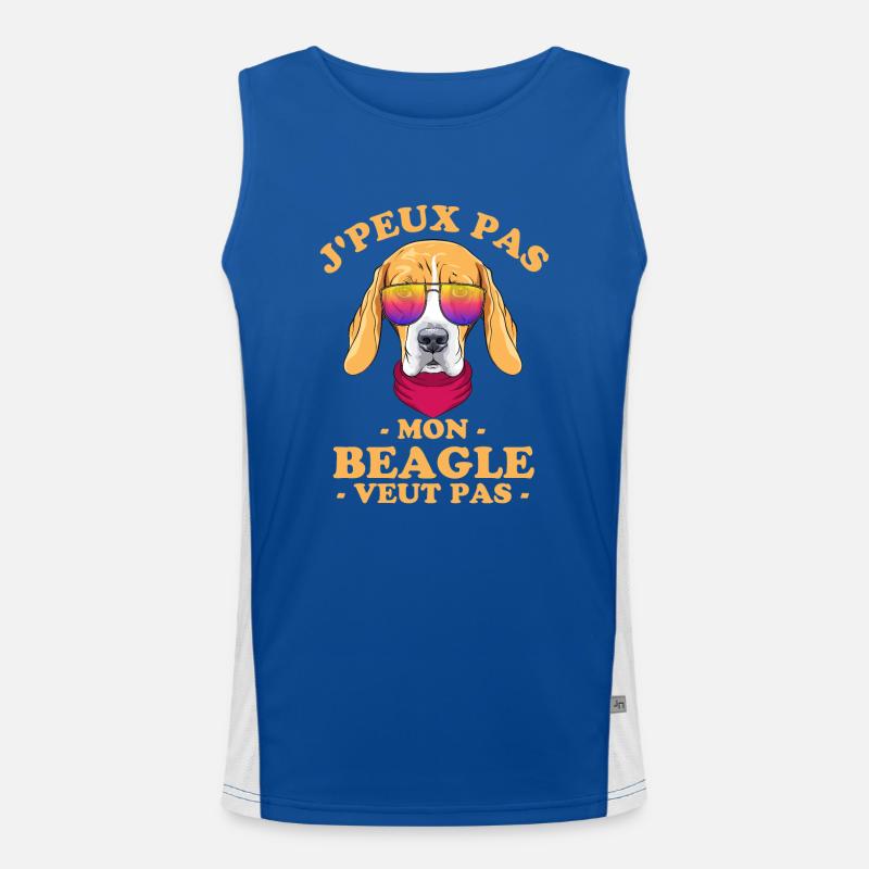 Mon beagle veut pas Débardeur respirant contrasté Homme 
