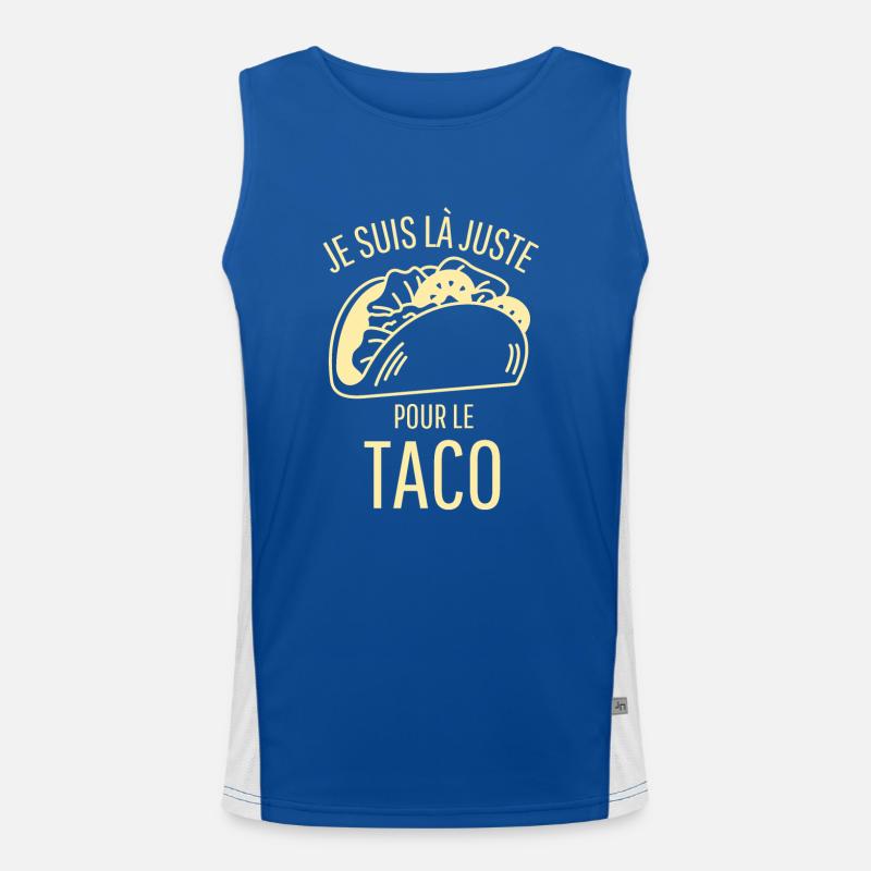 je suis là juste pour le taco 2 Débardeur respirant contrasté Homme 