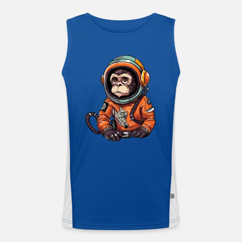Space Monkey Retro Dessin Débardeur respirant contrasté Homme 