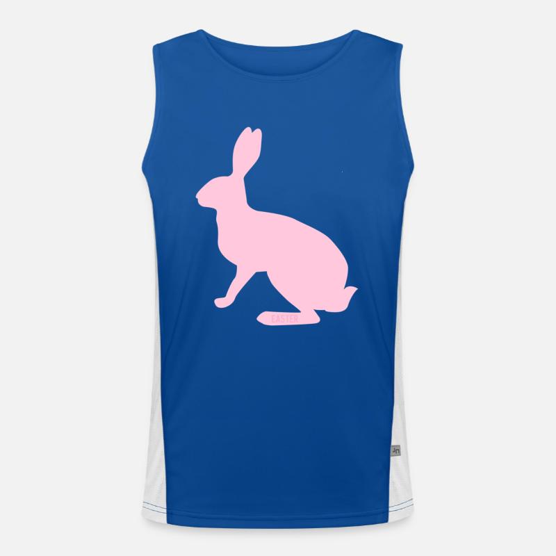 Hase ostern Funktionelles Kontrast-Tank Top für Männer 