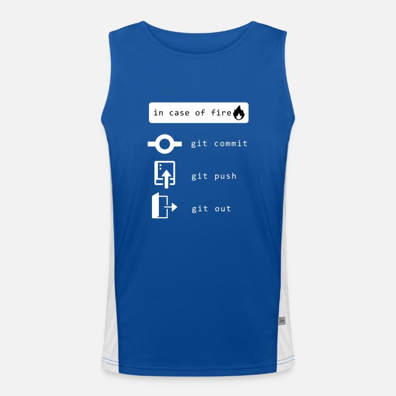 Programmierer, Developer, Informatiker, Entwickler - Funktionelles Kontrast-Tank Top für Männer  - Royal/Weiß