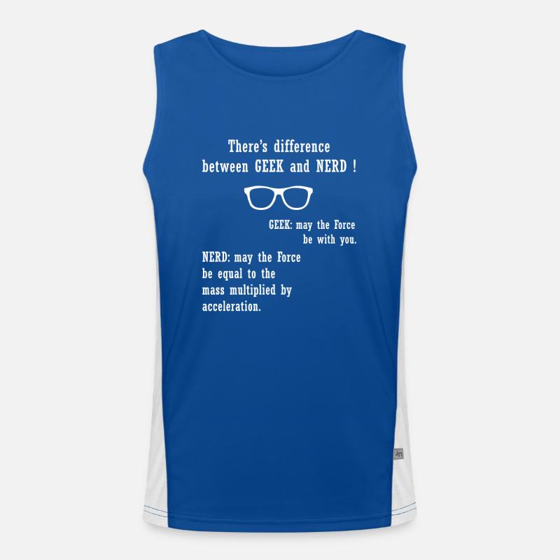 There's a difference between GEEK and NERD Men's Functional Contrast Tank Top 