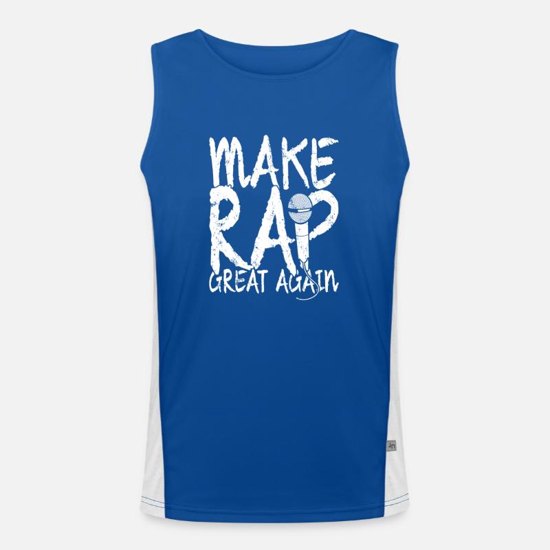 MAKE RAP GREAT AGAIN Funktionelles Kontrast-Tank Top für Männer 