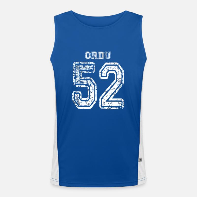 52 Ordu Turkish license plate as a gift Men's Functional Contrast Tank Top 
