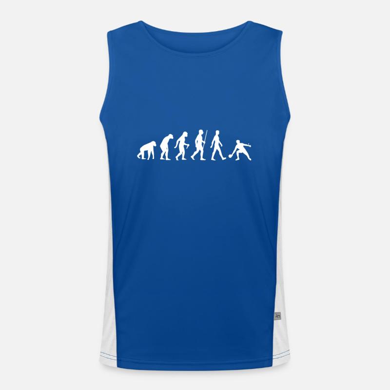 Table Tennis - Evolution - Development - Gift - Men's Functional Contrast Tank Top  - royal/white