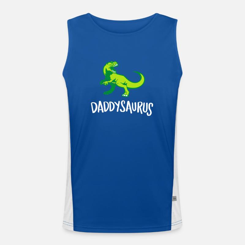 Daddysaurus, Best Dad , First Time Dad , Dad's Day Funktionelles Kontrast-Tank Top für Männer 